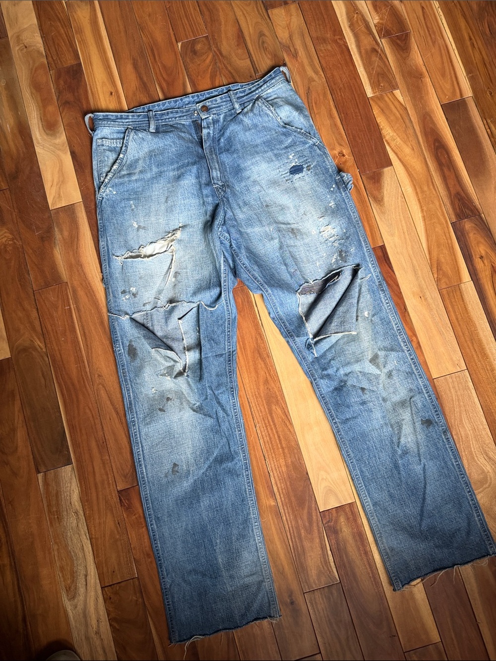 Saint Michael distressed  Light Blue Jeans